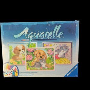 Watercolor Painting Kit Ravensburger Aquarelle Puppies Arts and Crafts‎ New READ